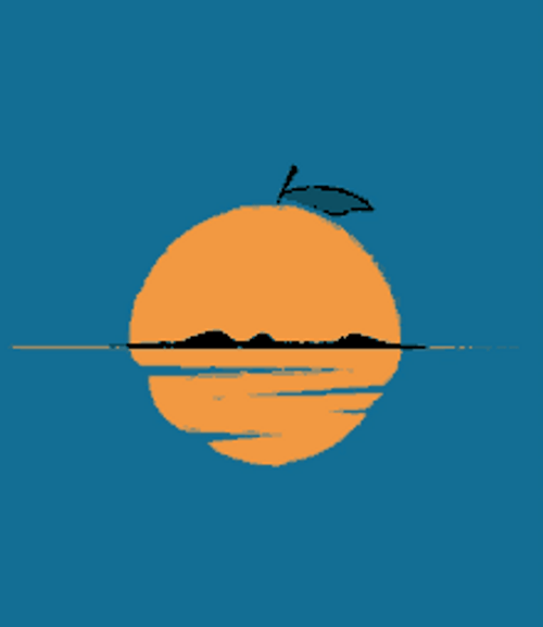 Orange Fruit Sunset Reflection GIF