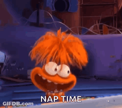 Orange Hair Cartoon Saying Nap Time GIF