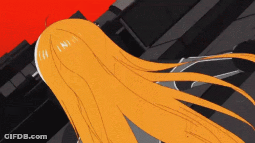 Orange-Haired Girl With I And II On Forehead GIF