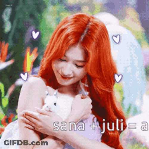 Orange Haired Sana Beautiful Stare GIF