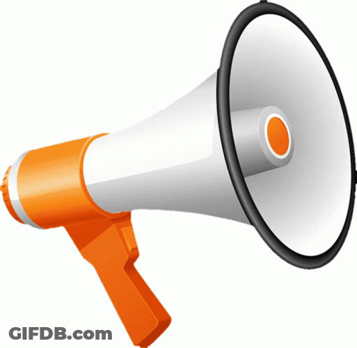 Orange Handle Animated Megaphone GIF