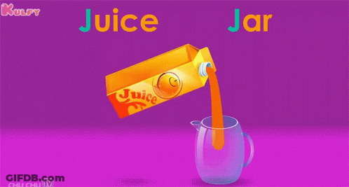 Orange Juice Poured Into Pitcher GIF