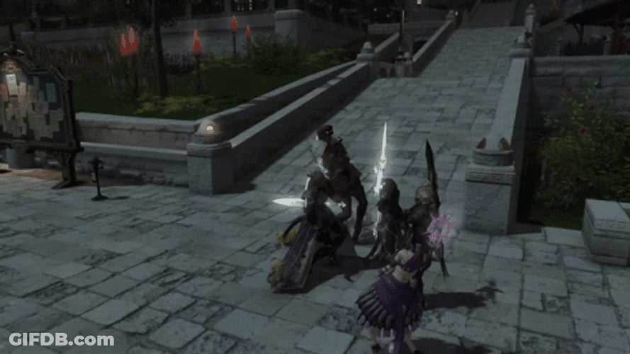Orange Justice Dance FFXIV GIF