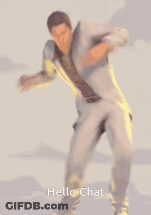 Orange Justice Dance Hello Chat GIF