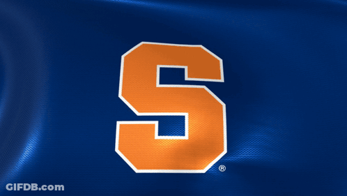 Orange Letter S On Blue Background GIF
