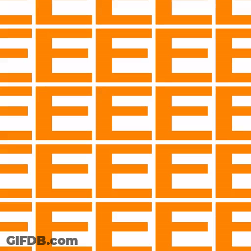 Orange Letters Pattern Eeee GIF