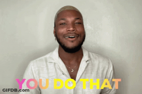 Orange Man Sitting, Purple Man Working Machine GIF