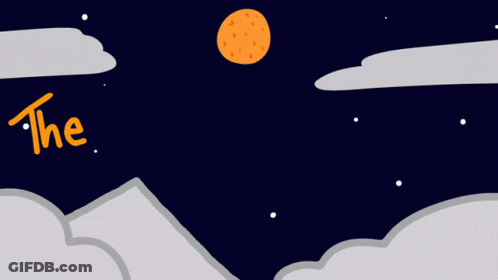 Orange Moon With Orange Text GIF
