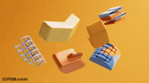 Orange Object On Yellow Background GIF