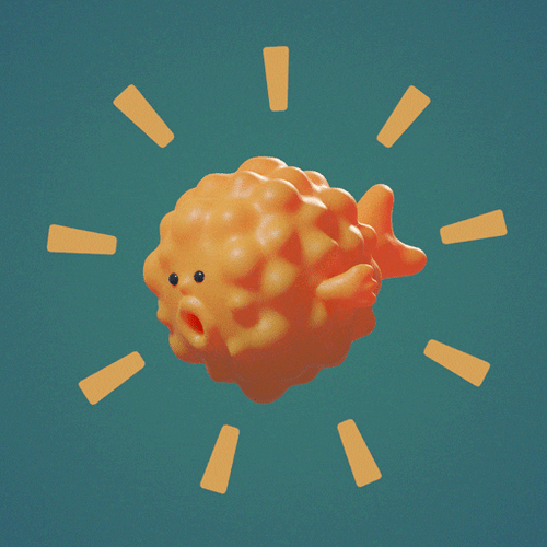 Orange Pufferfish Toy Oh GIF