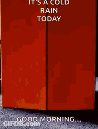 Orange Refrigerator It's A Cold Rain Today GIF