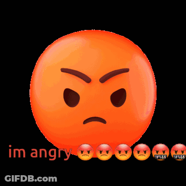 Orange Smiley Saying I'm Angry GIF