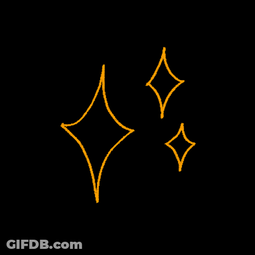 Orange Sparkle In Black Background GIF