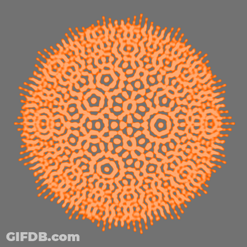 Orange Sphere Geomatrical Aesthetic GIF