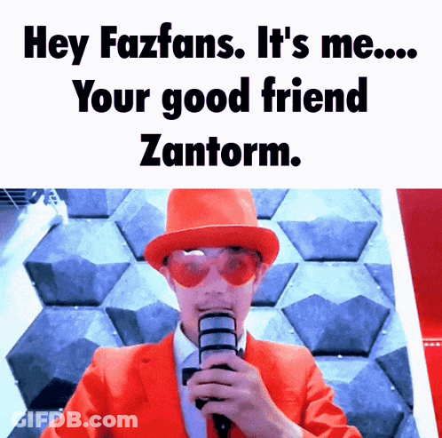 Orange Suit Man Mic Hey Fazfans It's Zantorm GIF