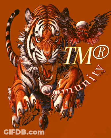 Orange TMR Community Logo With Tiger And Eagle GIF