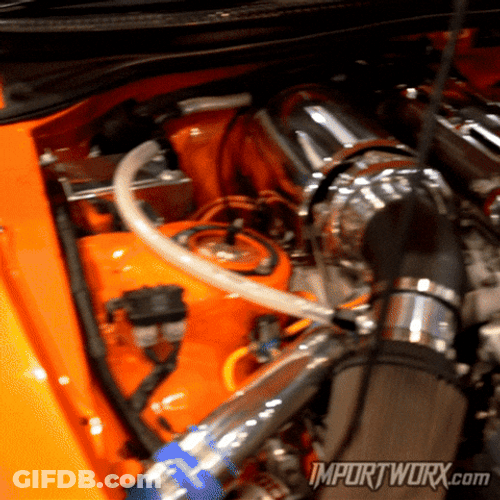 Orange Toyota Supra Mk4 Engine GIF