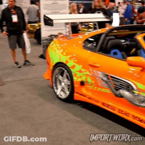 Orange Toyota Supra Mk4 GIF