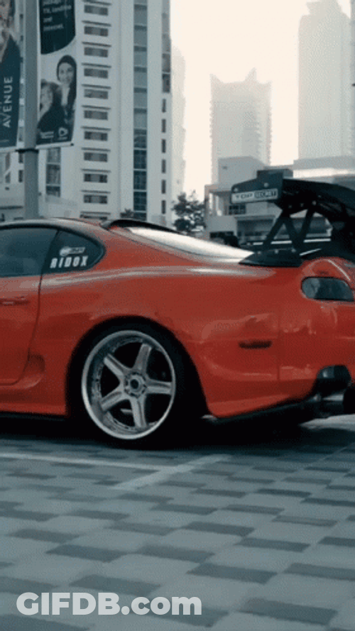 Orange Toyota Supra Montage GIF