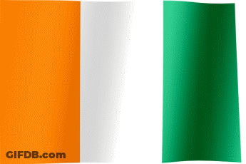 Orange White Green Flag Waving GIF