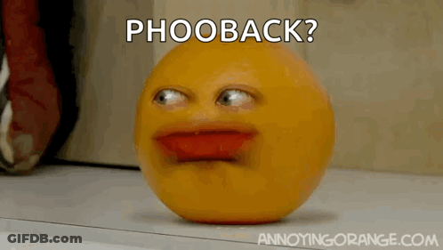 Orange With Face Phooback GIF