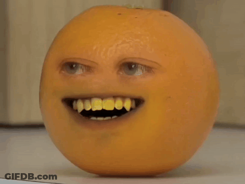 Orange With Wide Open Mouth GIF