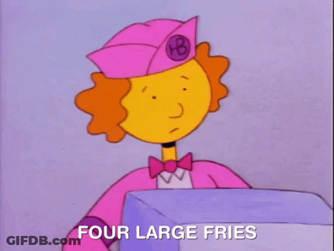 Ordering Four Large Fries GIF