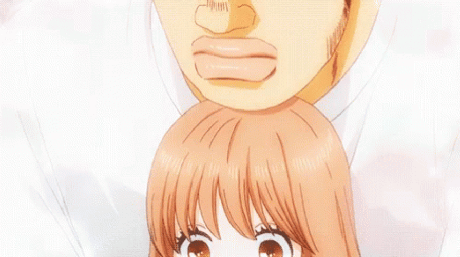 Ore Monogatari Takeo Chin Atop Rinko's Head GIF