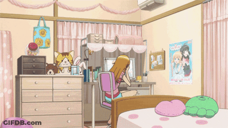 Ore Monogatari Yamato Rotating Chair GIF