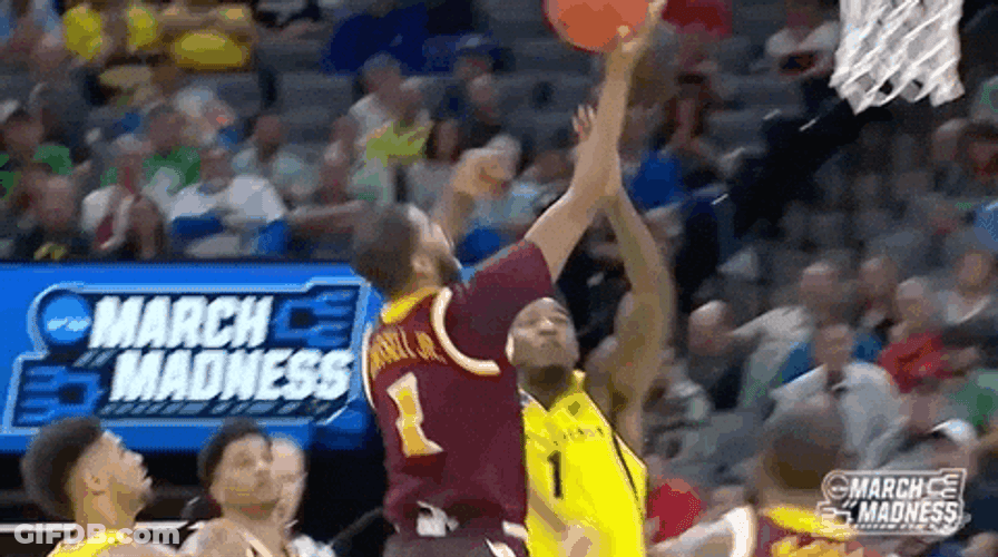Oregon Basketball Player Jordan Bell Shot Block GIF