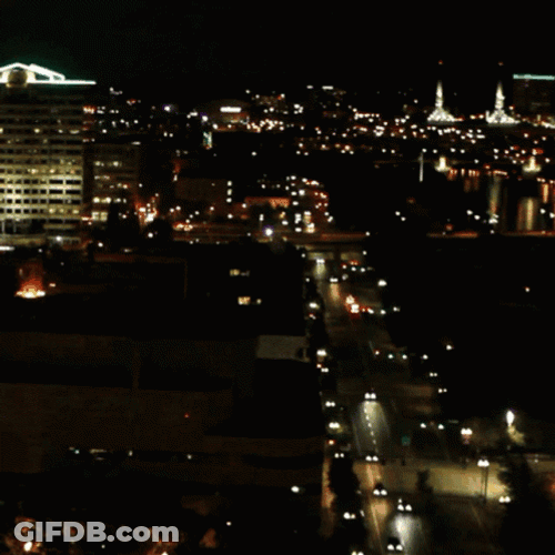 Oregon Cityscape Night Time GIF