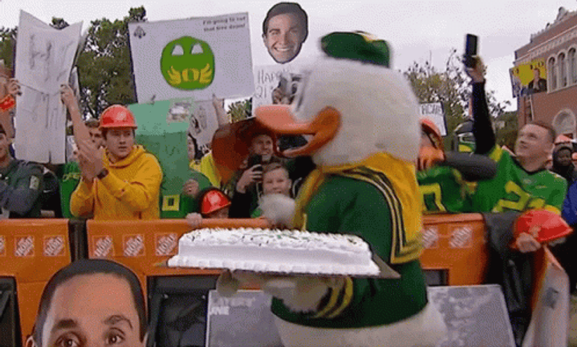 Oregon Ducks Cake Throw GIF