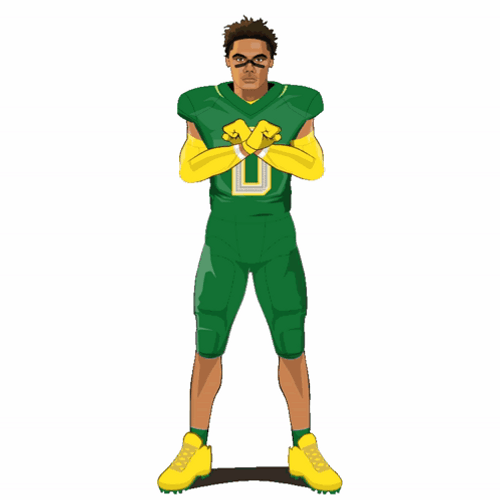 Oregon Ducks Christian Gonzalez Animation GIF