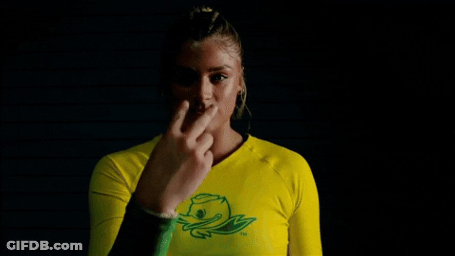 Oregon Go Ducks Watching You Gesture GIF