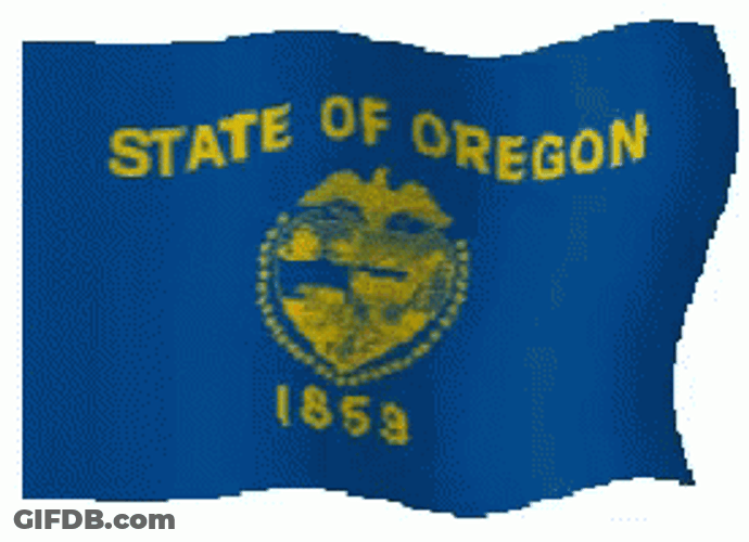 Oregon State Flag Waving GIF