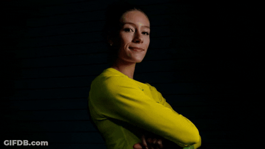 Oregon Volleyball Athlete Pointing GIF