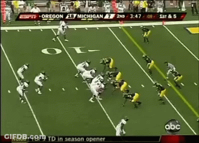 Oregon Vs Michigan Football Game On ABC GIF