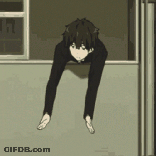 Oreki Houtarou Clapping Outside Window GIF