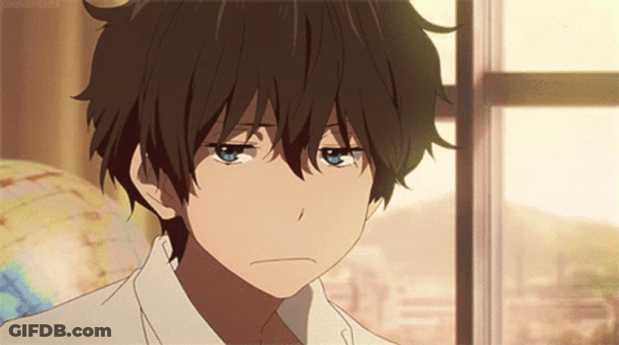 Oreki Houtarou Sad Face GIF