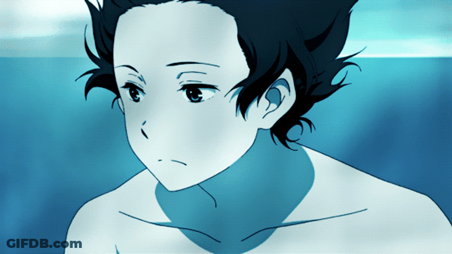 Oreki Houtarou Under Water GIF