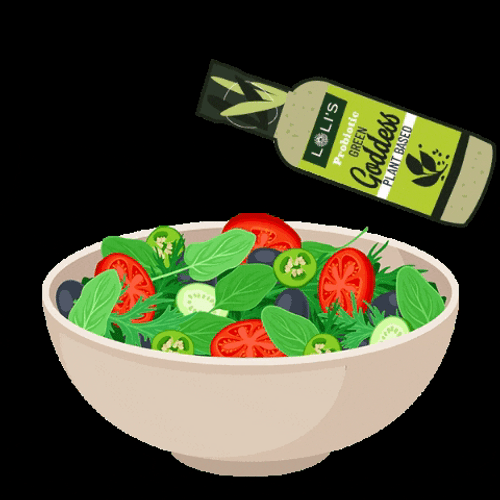 Organic Salad Dressing Art GIF