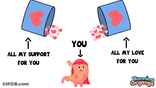 Origami Envelope Saying Thanks For Your Support GIF