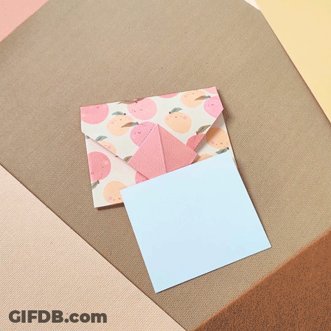 Origami Envelope With Thanks For Your Support GIF