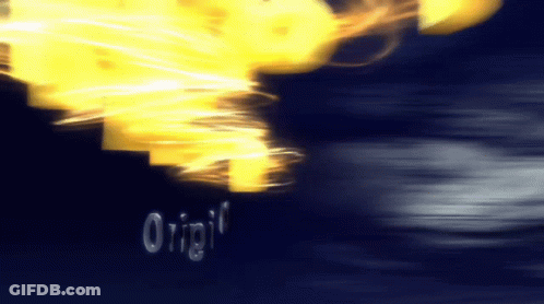 Origin On Blue Background GIF