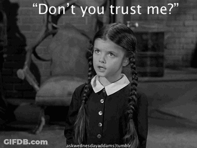 Original Wednesday Addams Morning Funny GIF
