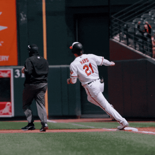 Orioles Austin Hays Running Around GIF