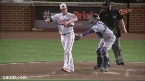 Orioles Player Swinging Bat GIF