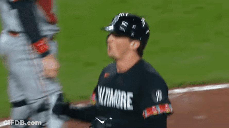 Orioles Win Adley Rutschman Celebrating GIF