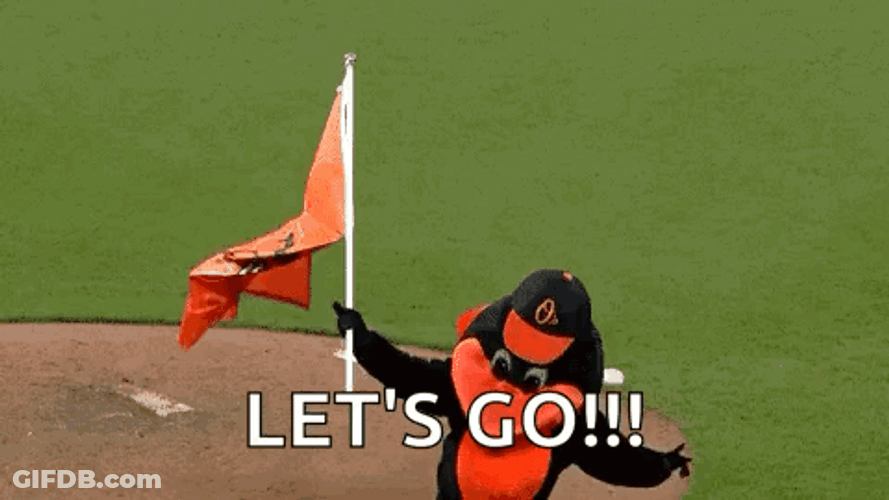 Orioles Win Mascot Lets Go GIF