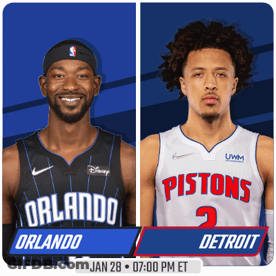 Orlando Magic And Pistons Basketball Players GIF